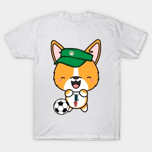 Corgi Playing Soccer T-Shirt